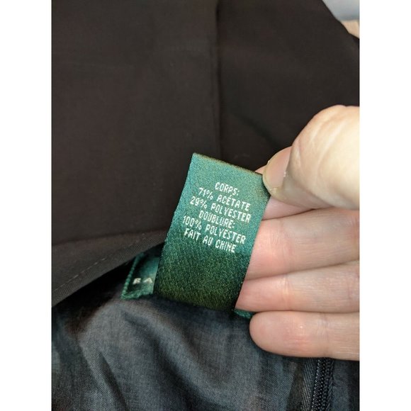 Ralph Lauren Size 2 Sleeveless Dress Black Lined Fit Flare - Picture 5 of 5